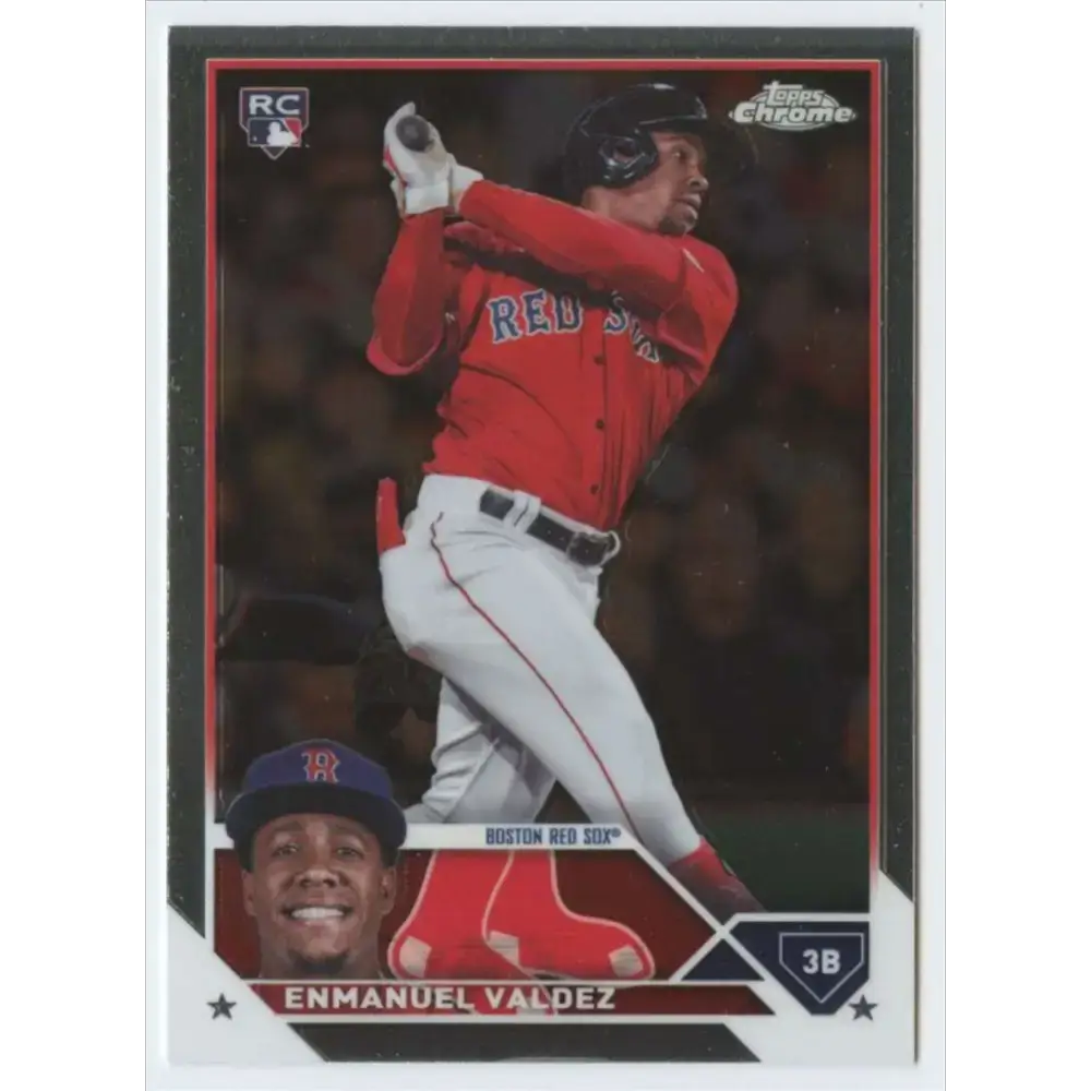 2023 Topps Chrome Update #USC19 Enmanuel Valdez NM-MT RC Rookie Boston Red Sox Baseball Card - Baseball Card Single