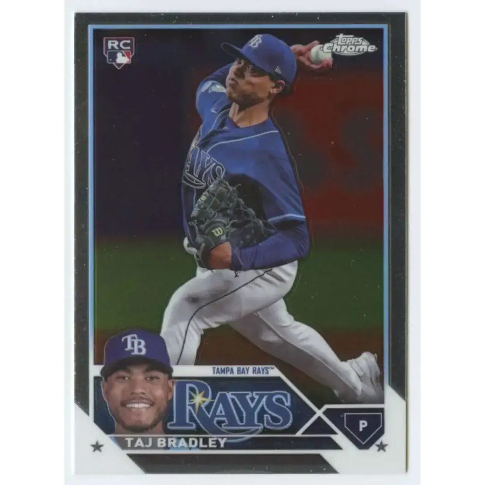 2023 Topps Chrome Update #USC194 Taj Bradley NM-MT RC Rookie Tampa Bay Rays Baseball Card - Baseball Card Single