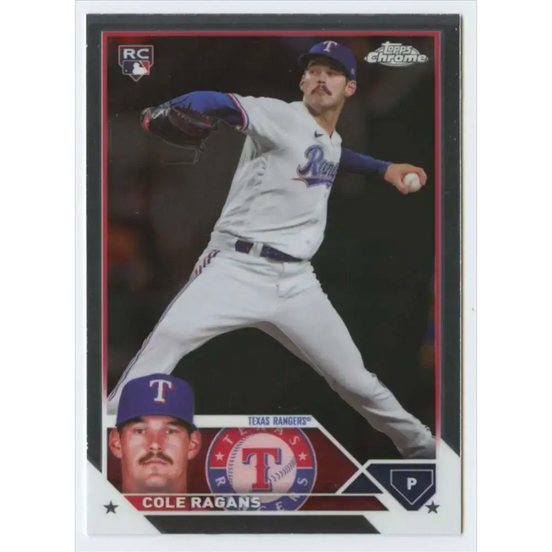 2023 Topps Chrome Update #USC195 Cole Ragans NM-MT RC Rookie Texas Rangers Baseball Card - Baseball Card Single