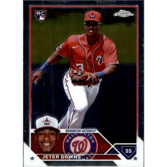 2023 Topps Chrome Update #USC196 Jeter Downs NM-MT RC Rookie Washington Nationals Baseball Card - Baseball Card Single