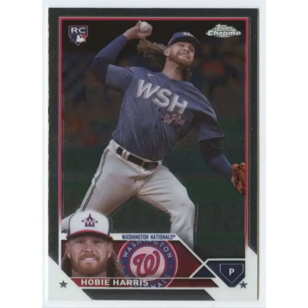 2023 Topps Chrome Update #USC30 Hobie Harris NM-MT RC Rookie Washington Nationals Baseball Card - Baseball Card Single