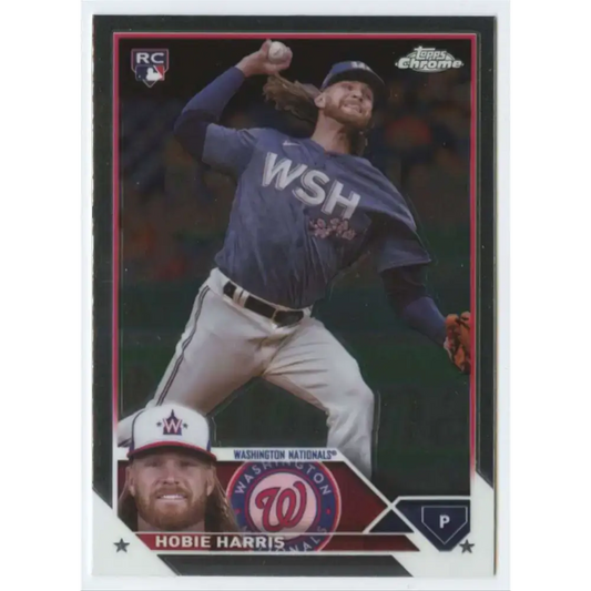 2023 Topps Chrome Update #USC30 Hobie Harris NM-MT RC Rookie Washington Nationals Baseball Card - Baseball Card Single