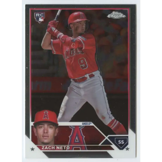 2023 Topps Chrome Update #USC34 Zach Neto NM-MT RC Rookie Los Angeles Angels Baseball Card - Baseball Card Single