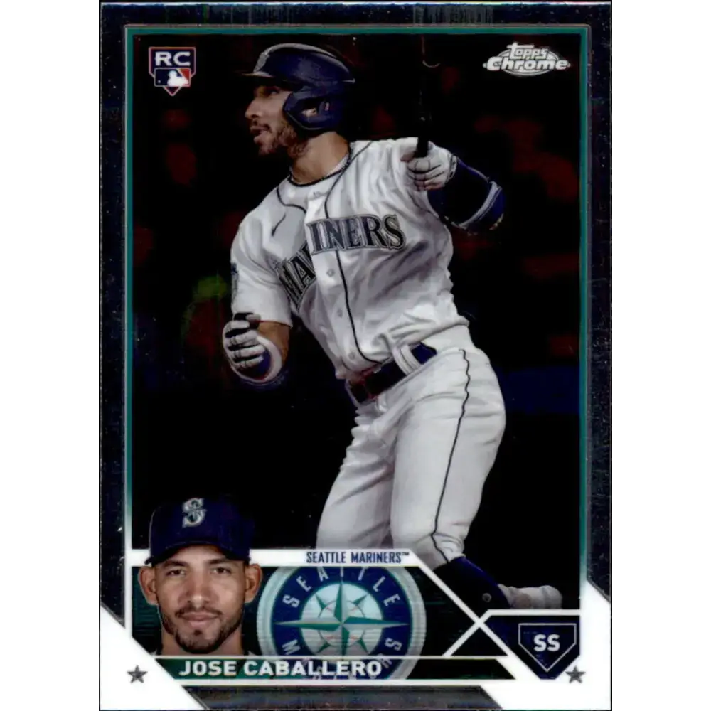 2023 Topps Chrome Update #USC40 Jose Caballero NM-MT RC Rookie Seattle Mariners Baseball Card - Baseball Card Single