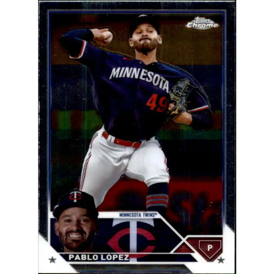2023 Topps Chrome Update #USC63 Pablo Lopez NM-MT Minnesota Twins Baseball Card - Baseball Card Single