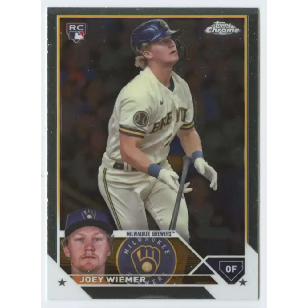 2023 Topps Chrome Update #USC80 Joey Wiemer NM-MT RC Rookie Milwaukee Brewers Baseball Card - Baseball Card Single