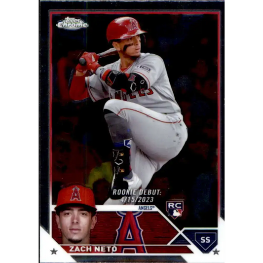 2023 Topps Chrome Update #USC95 Zach Neto NM-MT Los Angeles Angels Baseball Card - Baseball Card Single