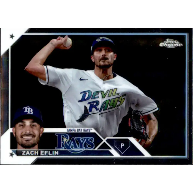 2023 Topps Chrome Update #USC97 Zach Eflin NM-MT Tampa Bay Rays Baseball Card - Baseball Card Single