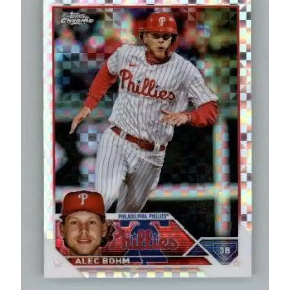 2023 Topps Chrome X-Fractor #105 Alec Bohm NM-MT Philadelphia Phillies Baseball Card - Baseball Card Single
