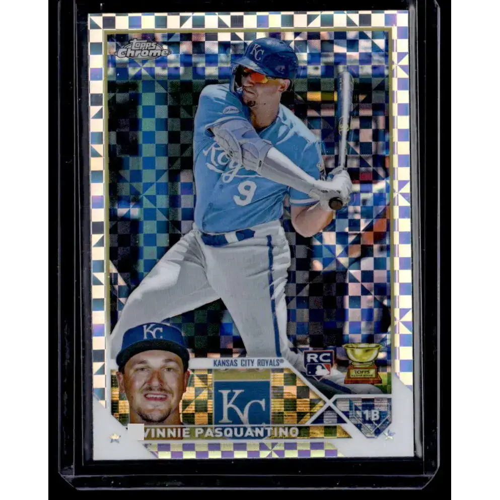 2023 Topps Chrome X-Fractor #119 Vinnie Pasquantino NM-MT RC Rookie Kansas City Royals Baseball Card - Baseball Card