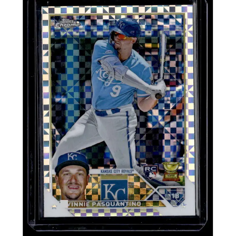 2023 Topps Chrome X-Fractor #119 Vinnie Pasquantino NM-MT RC Rookie Kansas City Royals Baseball Card - Baseball Card