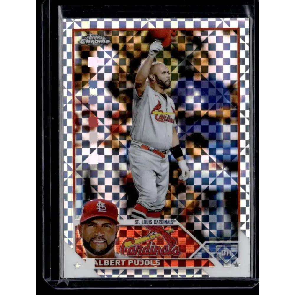 2023 Topps Chrome X-Fractor #143 Albert Pujols NM-MT St. Louis Cardinals Baseball Card - Baseball Card Single