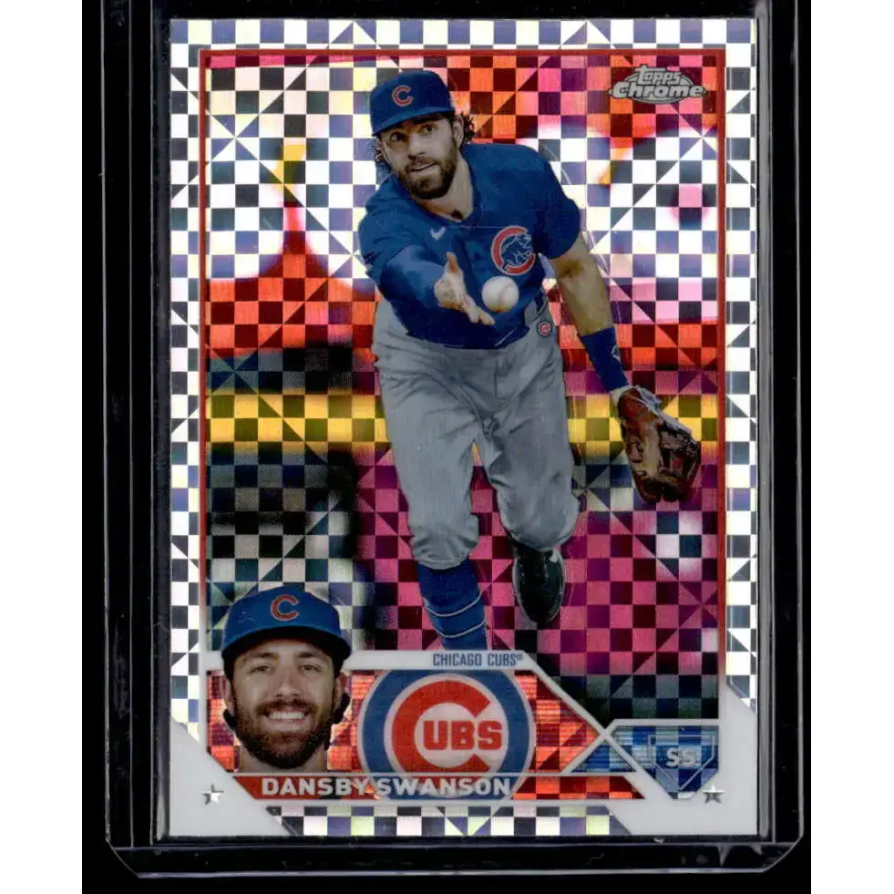 2023 Topps Chrome X-Fractor #144 Dansby Swanson NM-MT Chicago Cubs Baseball Card - Baseball Card Single