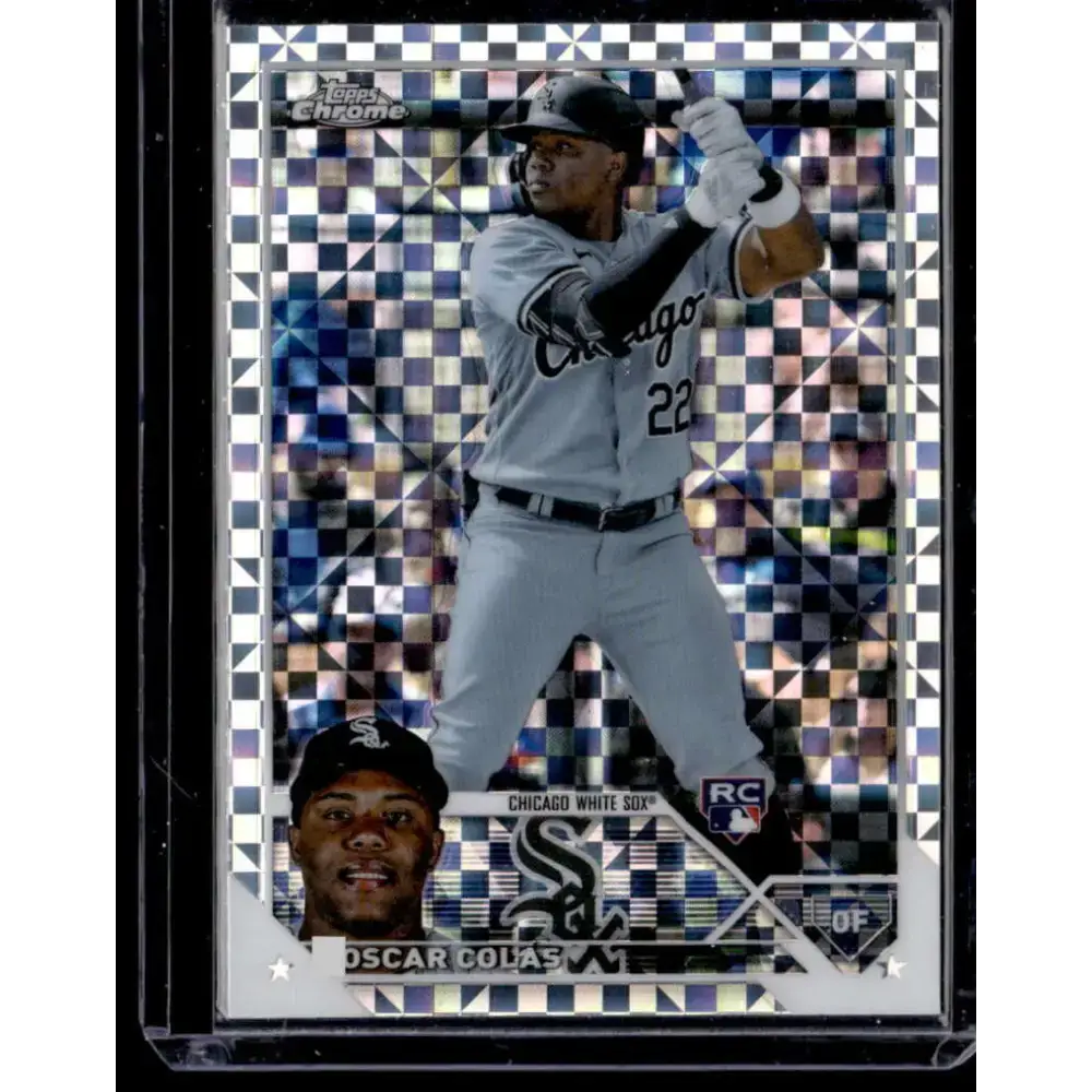 2023 Topps Chrome X-Fractor #145 Oscar Colas NM-MT RC Rookie Chicago White Sox Baseball Card - Baseball Card Single