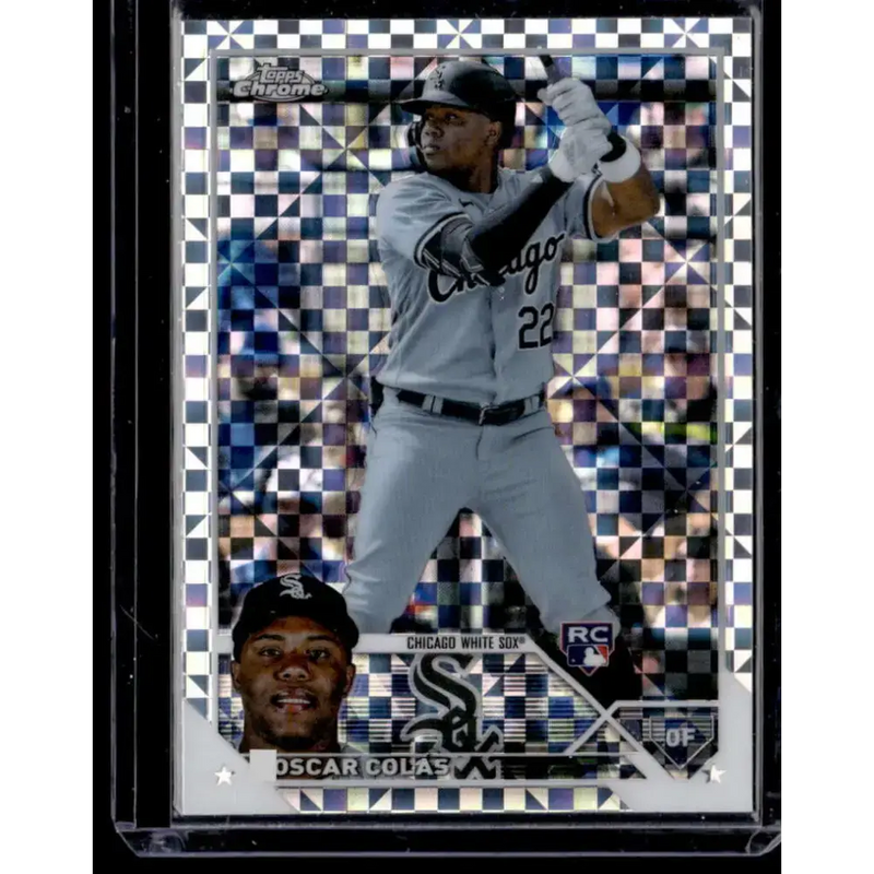2023 Topps Chrome X-Fractor #145 Oscar Colas NM-MT RC Rookie Chicago White Sox Baseball Card - Baseball Card Single