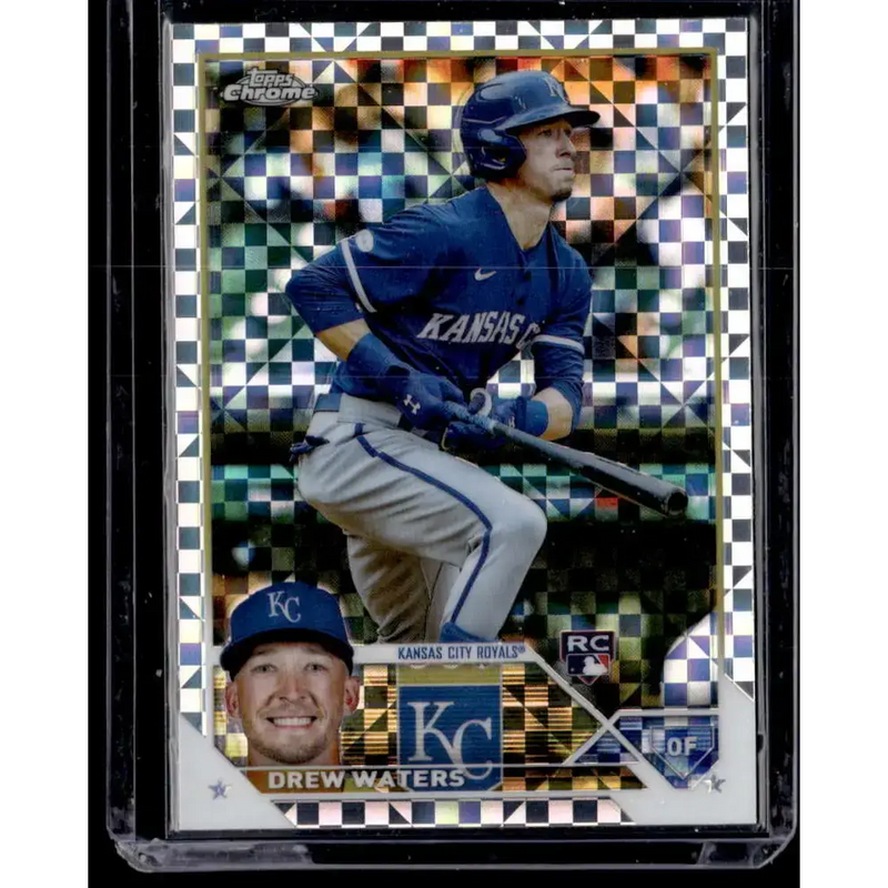 2023 Topps Chrome X-Fractor #147 Drew Waters NM-MT RC Rookie Kansas City Royals Baseball Card - Baseball Card Single