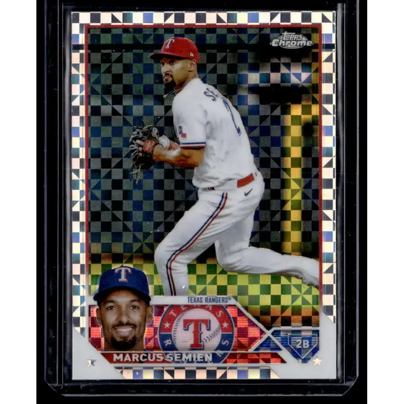 2023 Topps Chrome X-Fractor #172 Marcus Semien NM-MT Texas Rangers Baseball Card - Baseball Card Single
