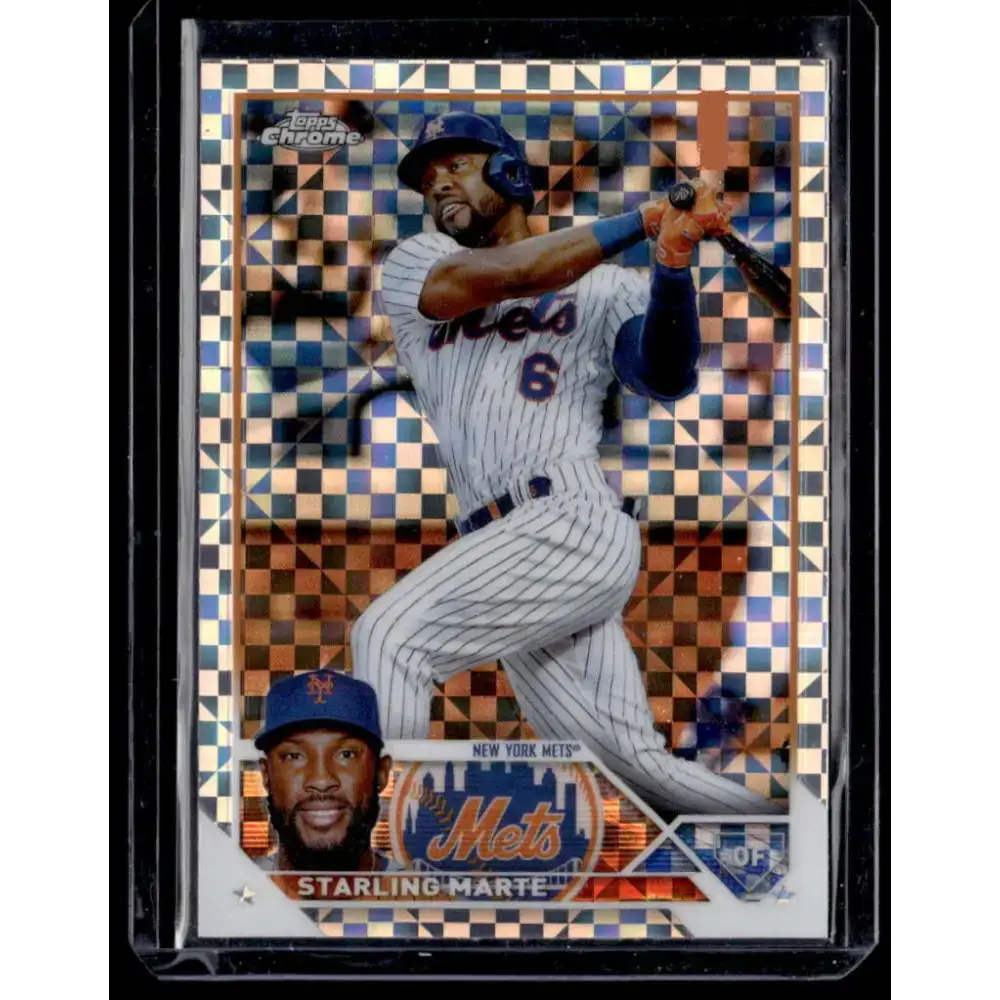 2023 Topps Chrome X-Fractor #19 Starling Marte NM-MT New York Mets Baseball Card - Baseball Card Single