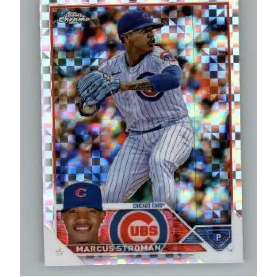 2023 Topps Chrome X-Fractor #212 Marcus Stroman NM-MT Chicago Cubs Baseball Card - Baseball Card Single