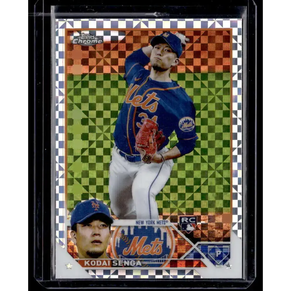 2023 Topps Chrome X-Fractor #217 Kodai Senga NM-MT RC Rookie New York Mets Baseball Card - Baseball Card Single