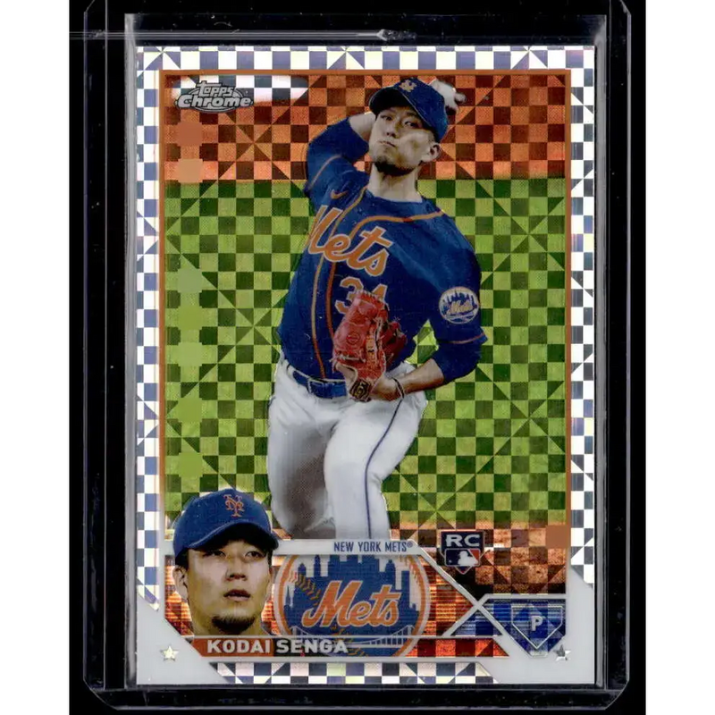 2023 Topps Chrome X-Fractor #217 Kodai Senga NM-MT RC Rookie New York Mets Baseball Card - Baseball Card Single