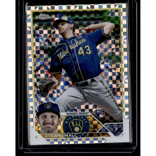 2023 Topps Chrome X-Fractor #46 Ethan Small NM-MT RC Rookie Milwaukee Brewers Baseball Card - Baseball Card Single