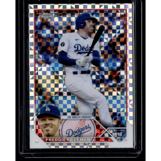 2023 Topps Chrome X-Fractor #5 Freddie Freeman NM-MT Los Angeles Dodgers Baseball Card - Baseball Card Single