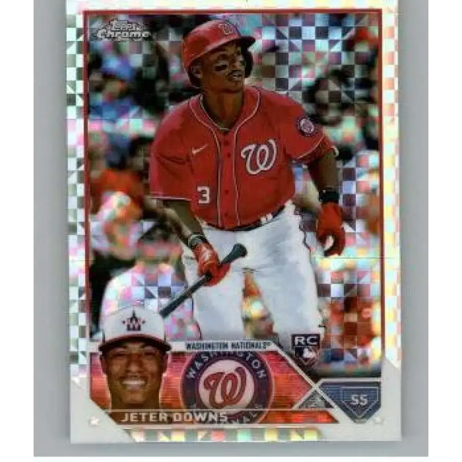 2023 Topps Chrome X-Fractor #56 Jeter Downs NM-MT RC Rookie Washington Nationals Baseball Card - Baseball Card Single