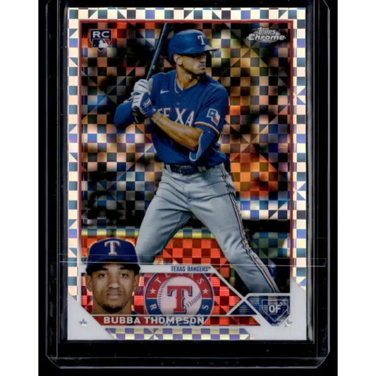 2023 Topps Chrome X-Fractor #58 Bubba Thompson NM-MT RC Rookie Texas Rangers Baseball Card - Baseball Card Single