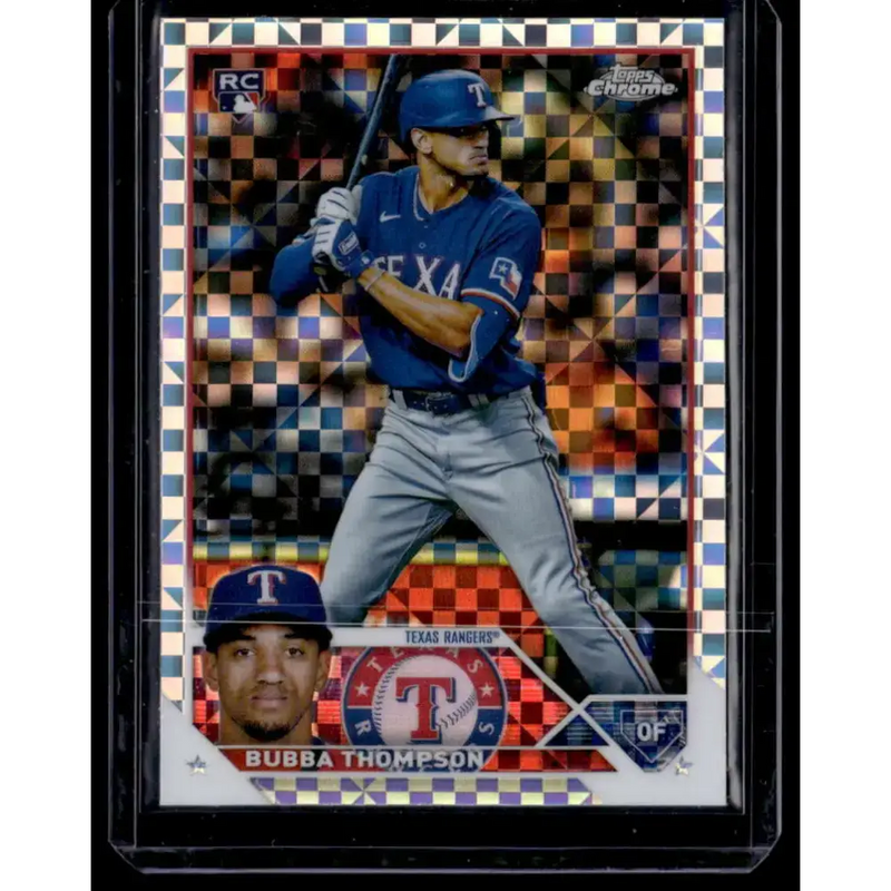 2023 Topps Chrome X-Fractor #58 Bubba Thompson NM-MT RC Rookie Texas Rangers Baseball Card - Baseball Card Single