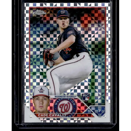 2023 Topps Chrome X-Fractor #61 Cade Cavalli NM-MT RC Rookie Washington Nationals Baseball Card - Baseball Card Single