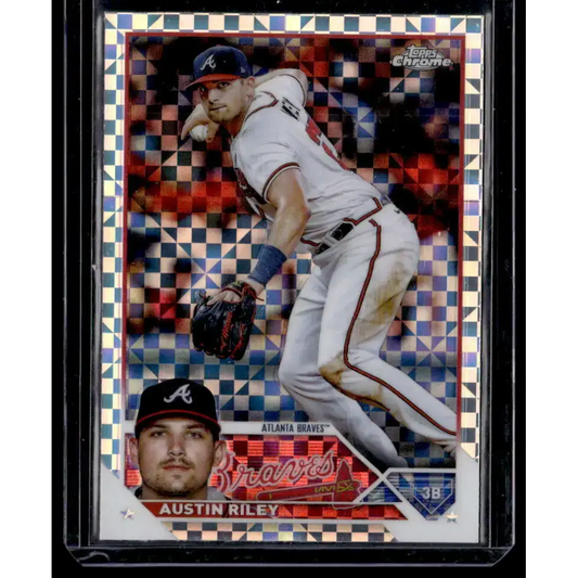 2023 Topps Chrome X-Fractor #66 Austin Riley NM-MT Atlanta Braves Baseball Card - Baseball Card Single