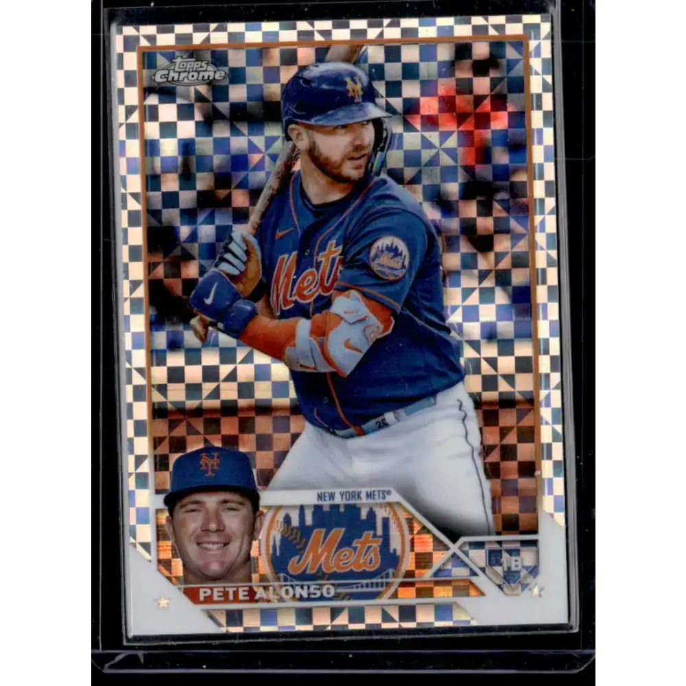 2023 Topps Chrome X-Fractor #75 Pete Alonso NM-MT New York Mets Baseball Card - Baseball Card Single