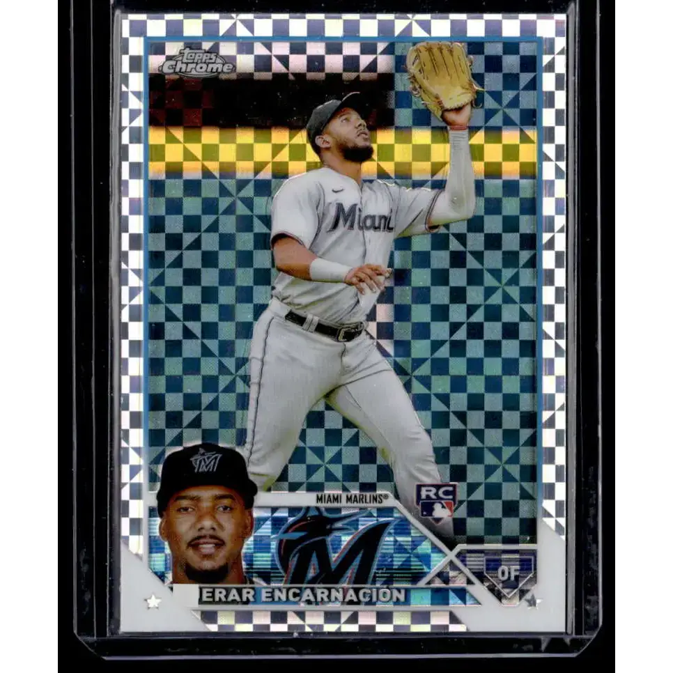 2023 Topps Chrome X-Fractor #78 Jerar Encarnacion NM-MT RC Rookie Miami Marlins Baseball Card - Baseball Card Single