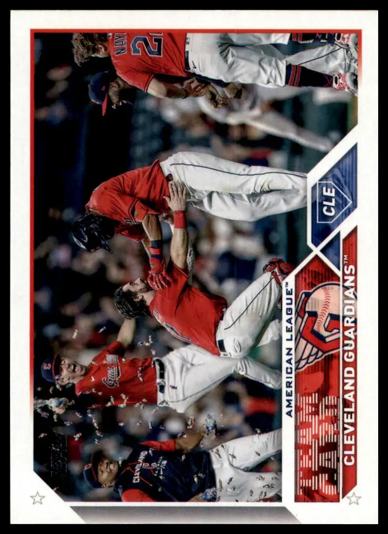 2023 Topps Cleveland Guardians 271 Cleveland Guardians Baseball NM - Baseball Card Single