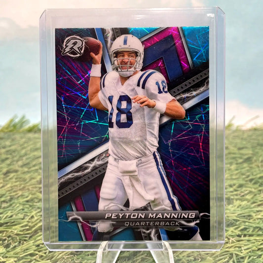 Peyton Manning trading card in Sky Blue and Pink from 2023 Topps Compos collection