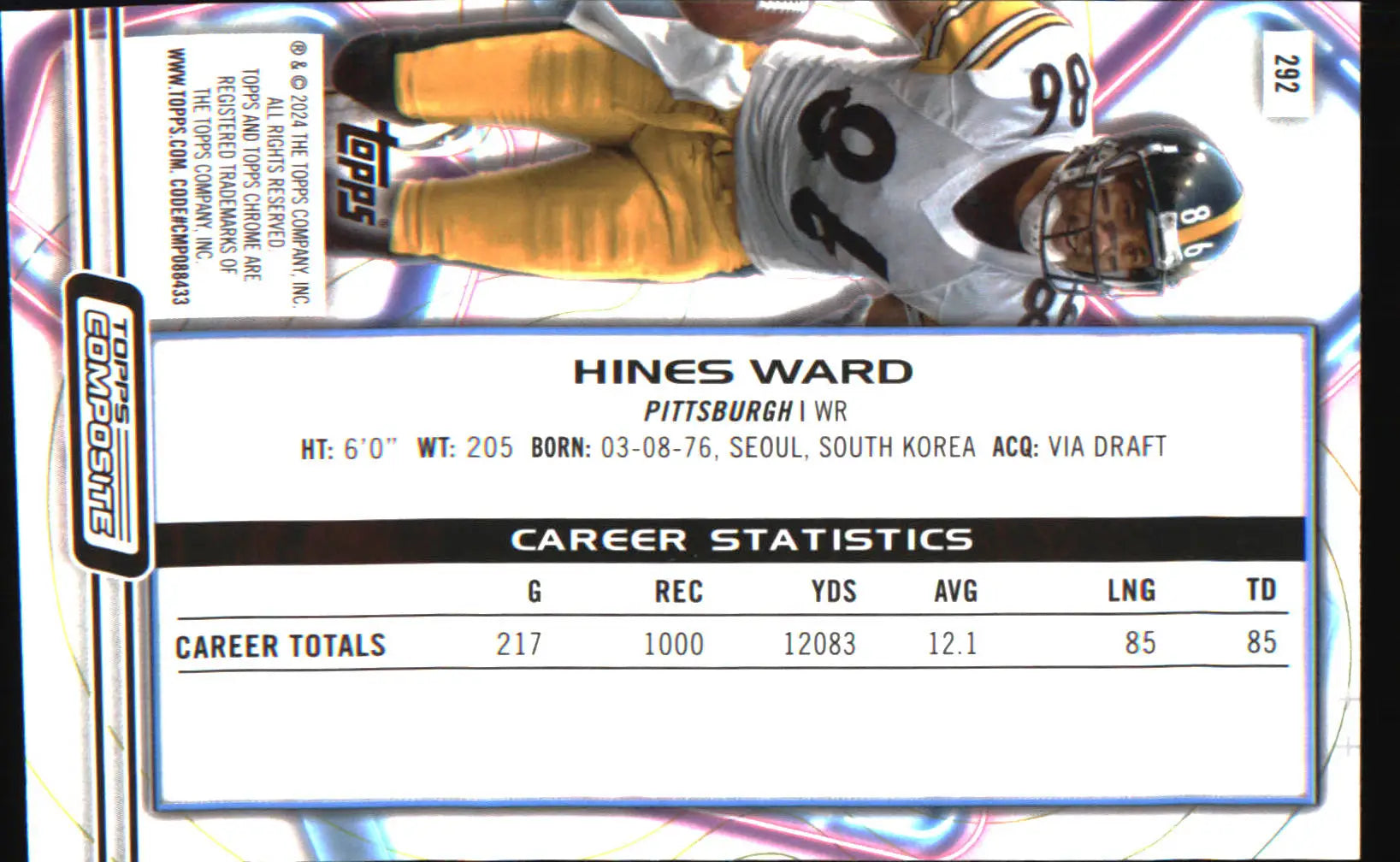 2023 Topps Composite #292 Hines Ward - Football Card Single