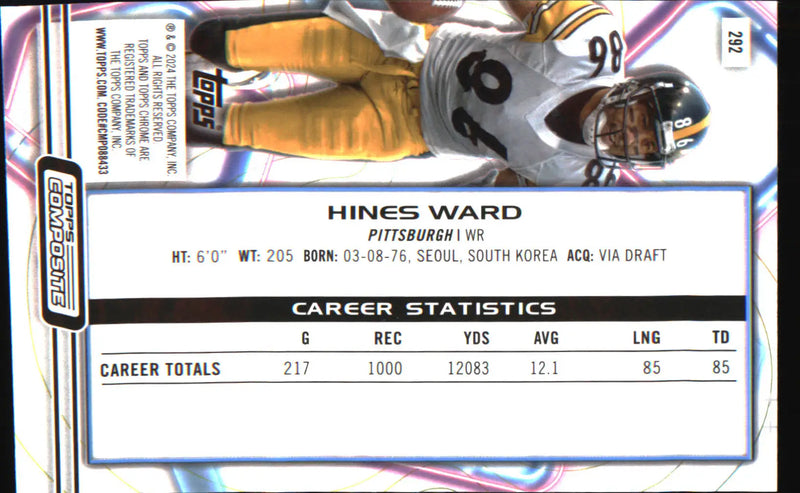 2023 Topps Composite #292 Hines Ward - Football Card Single