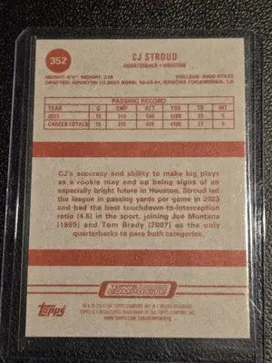 2023 Topps Composite #352 CJ Stroud - Football Card Single