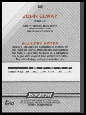2023 Topps Composite #380 John Elway Heritage/Gallery Rainbow Foilboard - Football Card Single