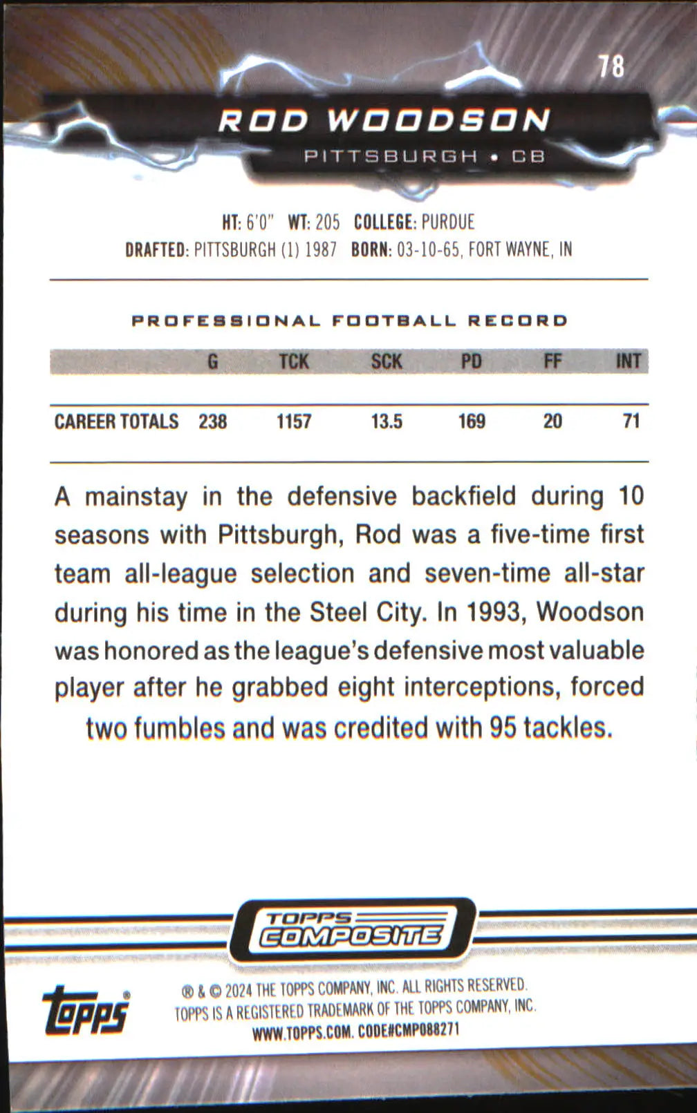 2023 Topps Composite #78 Rod Woodson