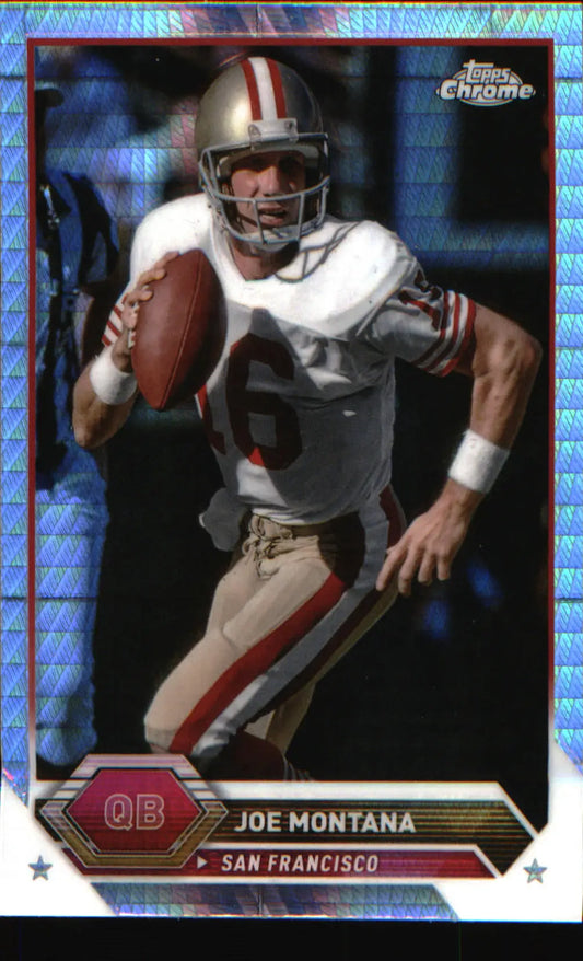 2023 Topps Composite Topps Chrome Prism Refractor #16 Joe Montana - Football Card Single