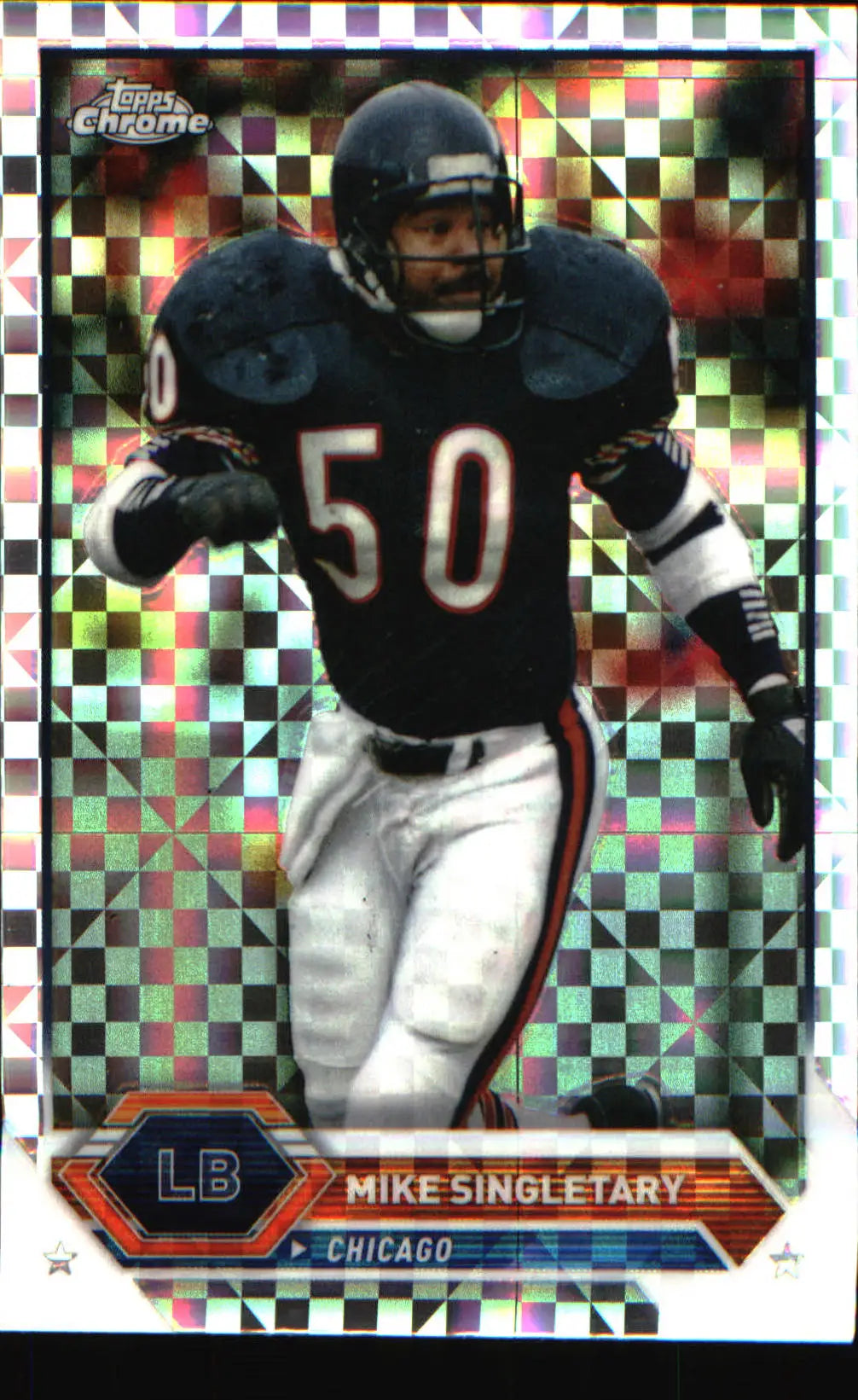 2023 Topps Composite Topps Chrome X-Fractor #25 Mike Singletary - Football Card Single