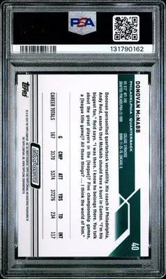 2023 Topps Composite Donovan McNabb Blue Refractor #40 PSA 10 GEM MINT /150 - Football Card Single