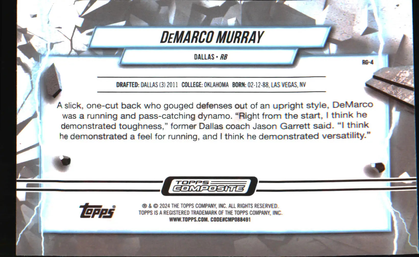 2023 Topps Composite Resurgence Grounded #RG-4 DeMarco Murray - Football Card Single