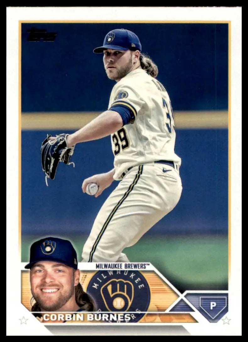 2023 Topps Corbin Burnes 225 Milwaukee Brewers Baseball NM - Baseball Card Single