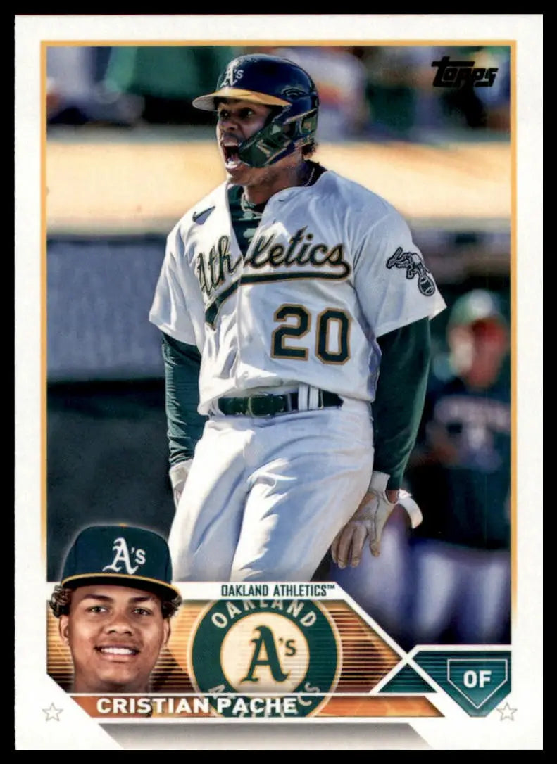 2023 Topps Cristian Pache 296 Oakland Athletics Baseball NM - Baseball Card Single