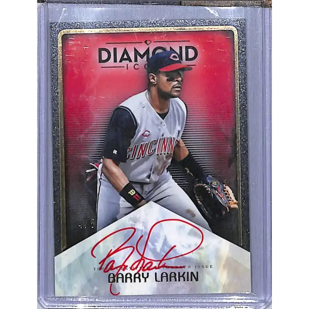 2023 Topps Diamond Icons #AC-BL Barry Larkin NM-MT Auto 4/5 Cincinnati Reds Baseball Card - Baseball Card Single