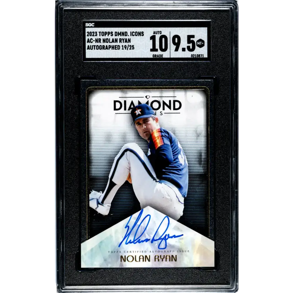 2023 Topps Diamond Icons #AC-NR Nolan Ryan SGC 9.5 MINT+ Auto 19/25 Houston Astros Baseball Card