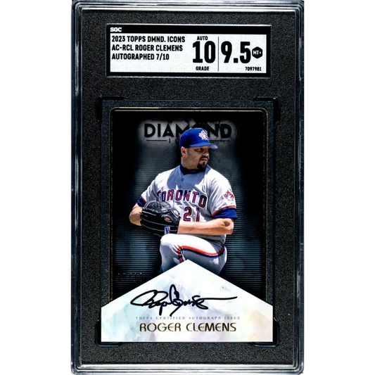 2023 Topps Diamond Icons #AC-RCL Roger Clemens SGC 9.5 MINT+ Auto 7/10 Toronto Blue Jays Baseball Card - Baseball Card